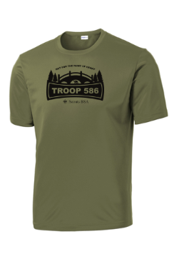 troop 586 shirt with logo